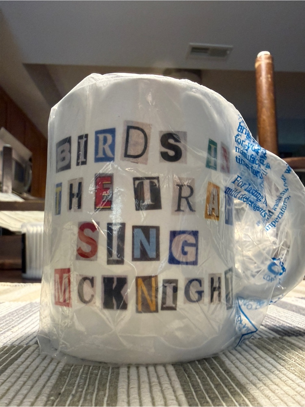 Astro World White Ceramic Mug with Color Block Lettering
